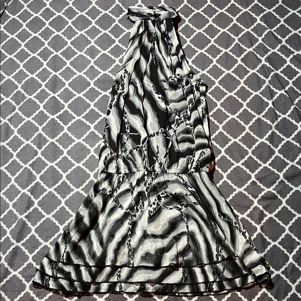 NWT VENUS Animal Print Halter Neck Dress - Size 6